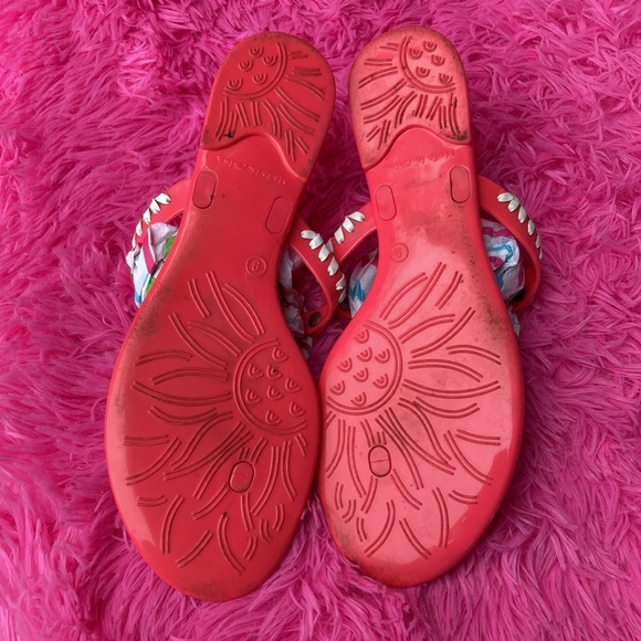 Jack Rogers Georgica jelly sandals in coral size 9 - Picture 9 of 9